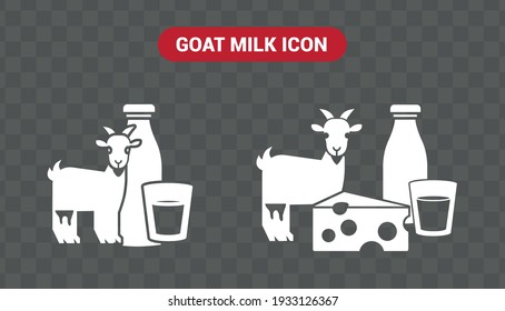 Vector image. Goat milk icon.