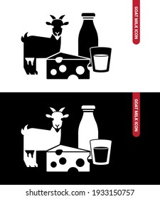 Vector image. Goat milk icon.