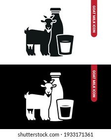 Vector image. Goat milk icon.