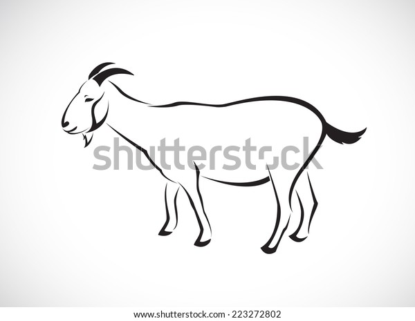 Vector Image Goat On White Background Stock Vector (Royalty Free) 223272802