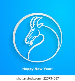 Vector image of an goat / Simbol New Year. 