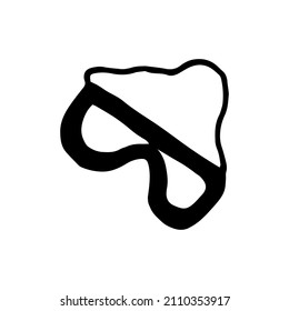 Imagen vectorial de gafas para esquiar. Dibujado a mano.