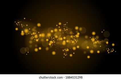 Vector image of gold sparkle illustration