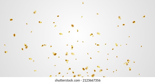 Vector image of golden confetti for a joyous party background