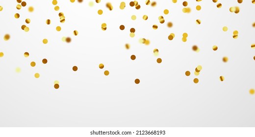 Imagen vectorial del confetti dorado para un alegre fondo del partido