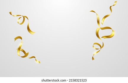Imagen vectorial del confetti dorado para un alegre fondo del partido