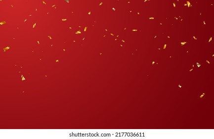Vector image of golden confetti for a joyous party background