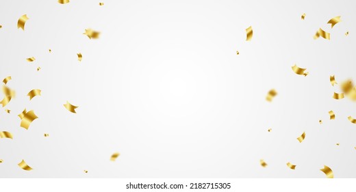 Vector image of golden confetti for a joyous party background