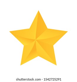 
Vector image of a golden star. Christmas decor.
