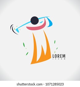 Vector image of an Golf design on white background. logo, symbol, icon, abstract