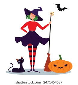 Vector image of a good witch.