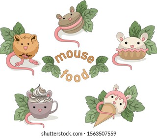 Vector image of Goodies in the form of a mouse as a symbol of 2020