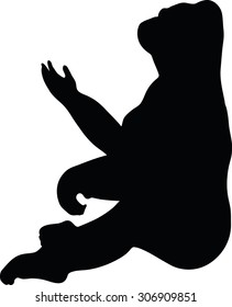 Vector Image Vector Image - gorilla silhouette, isolated on white background
- gorilla silhouette, isolated on white background
