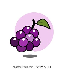imagen vectorial de las uvas sobre un fondo púrpura