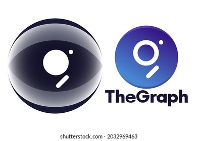 Vector image of The Graph. Cryptocurrency, infographics
