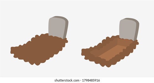 a vector image of gravestone icon 