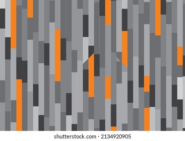 Vector image of gray, white and orange background with alternating straight lines.