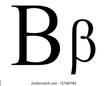 Vector image of Greek letter Beta