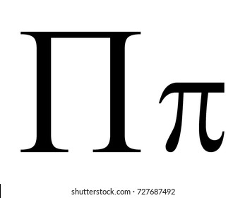 Vector image of Greek letter Pi