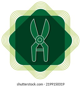 vector image. green agriculture icon with green background in white lines.