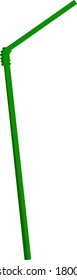 vector image of a green cocktail tube on a transparent background