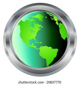 Vector image of green globe