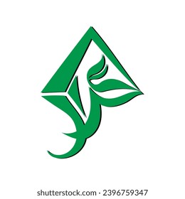 vector image of a green halal logo