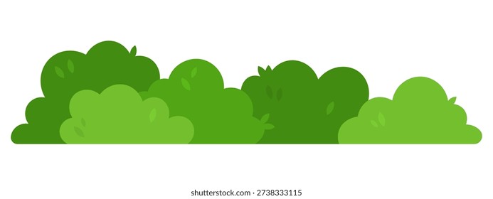 Vector image of green lawn grass for open ground, isolated on a white background. Cartoon garden image, element for your design.