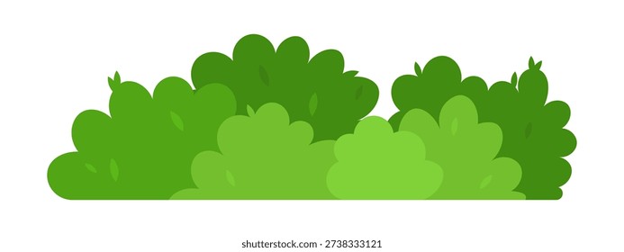 Vector image of green lawn grass for open ground, isolated on a white background. Cartoon garden image, element for your design.