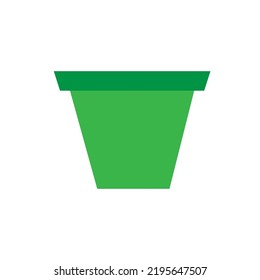 Vector image of a green plant pot.