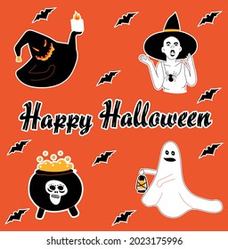 vector image greeting card for halloween