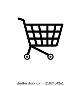 Vector image of a grocery shopping cart. A simple icon. EPS 10