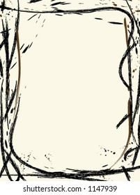 A vector image of grunge brush strokes.