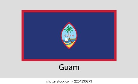 Vector Image Of Guam Flag