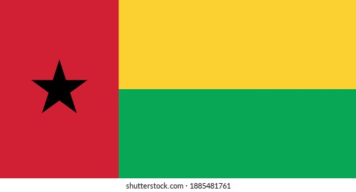 Vector image of the Guinea-Bissau flag