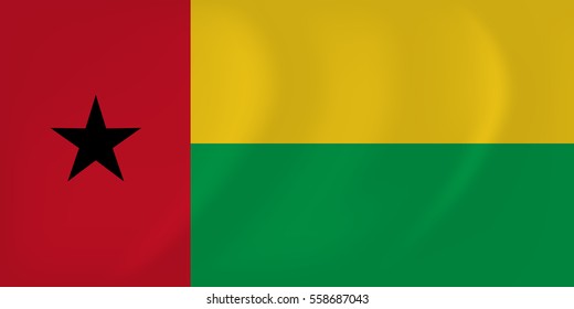 Vector image of the Guinea-Bissau waving flag
