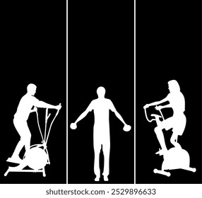 vector image of gym activity