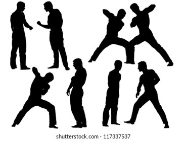 Imagen vectorial del entrenamiento de gimnastas en el gimnasio