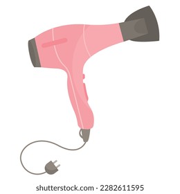 Vector image of a hair dryer. Hygiene items and baths. The concept of cleanliness and self-care. Beautiful elements for your design.