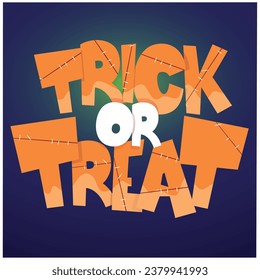 vector image of halloween trick or treat word

