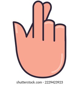 vector image hand icon making a signal white background
