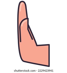 vector image hand icon making a signal white background
