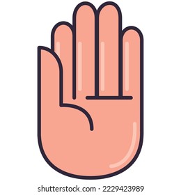vector image hand icon making a signal white background