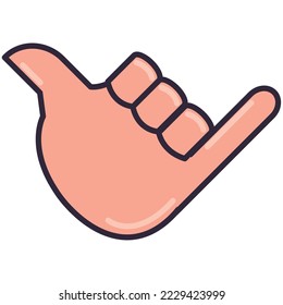 vector image hand icon making a signal white background
