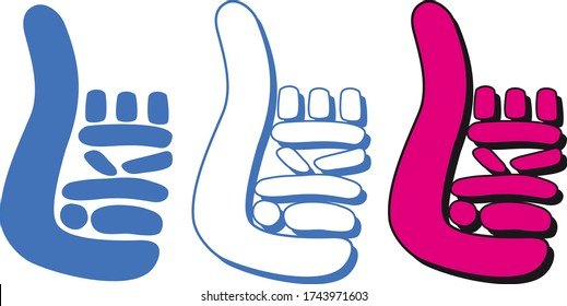 
Vector image of hand like