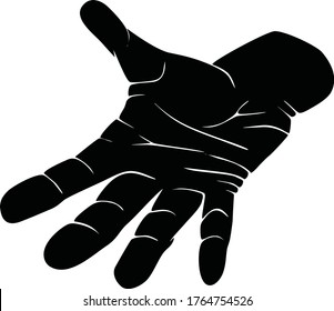 Vektorbild einer Hand auf weißem Hintergrund