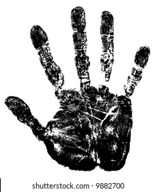  Vector image of hand print.