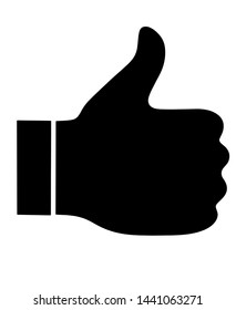 Vector image of a hand showing thumb up gesture
