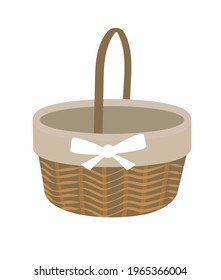 imagen vectorial de una canasta hecha a mano