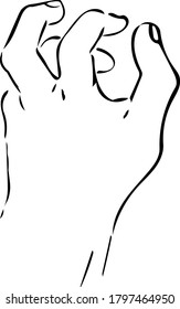 vector image of hands in different positions